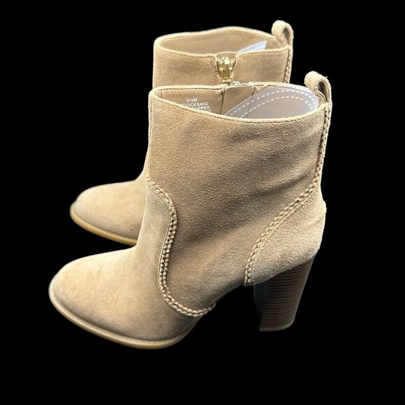 Nine West Women’s Leather Quicksand Ankle Boots Tan Size 5.5 - Picture 12 of 14